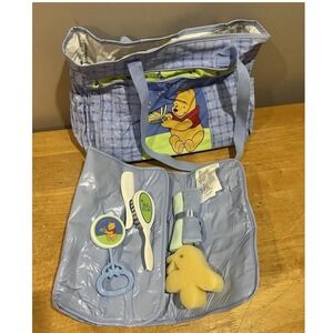 Disney Winnie The Pooh Plaid Diaper Bag Vtg Y2K Comb Brush Pad Dragonfly